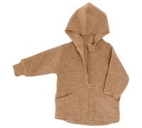 Engel - Baby-Jacke mit Kapuze und Reißverschluß - Wolljacke, Gr. 98-104, beige (MandelMelange)