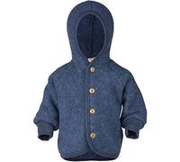 ENGEL Baby Jacke mit Kapuze Wollfleece, 62-68/62/68, blau Melange