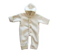 Engel Baby Jacke mit Kapuze Wollfleece (DE/NL/SE/PL, Numerisch, 62, 68, Natur)