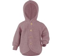 Engel Baby Jacke mit Kapuze Wollfleece (Rosenholz Melange, 50-56)