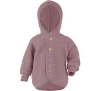 Engel Baby Jacke mit Kapuze Wollfleece rosenholz melange - Größe 74/80