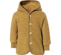 Engel Natur Baby Jacke mit Kapuze Bio-Merinowolle Fleece melange-safran Gr. 62/68
