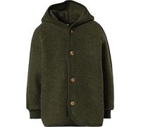 Engel Baby Jacke mit Kapuze Wollfleece (Schilf Melange, 62-68)
