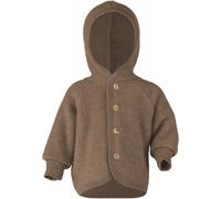 Engel Baby Jacke mit Kapuze Wollfleece walnuss melange - Größe 86/92