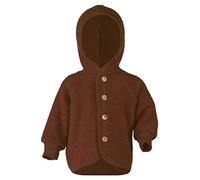 Engel Baby Jacke mit Kapuze Wollfleece (Zimt, 62-68)
