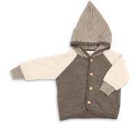 Engel Baby Kapuzenjacke mit Holzknöpfen TOP Walnuss Melange 86-92