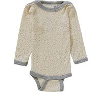 Engel Natur Baby-Body langarm,Wolle/Seide 74/80 Natur bedruckt