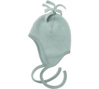 Wollfleece Babymütze Zipfel bergblau 86/92
