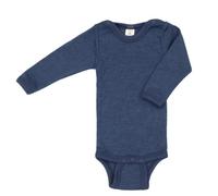Engel Baby Body Langarm, 70% Wolle (kbT) und 30% Seide (Marine, 86-92)