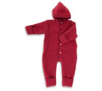 Engel Overall mit Kapuze, 100% Schurwolle Fleece, Natur, Gr. 50/56-86/92, 4 Farben (Jaspis,