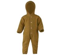 Engel Overall mit Kapuze, 100% Schurwolle Fleece, Natur, Gr. 50/56-86/92, 4 Farben (86/92, Safran melange)