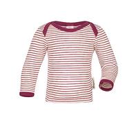 Engel, Baby Schlupfhemd Langarm, 70% Bio Wolle, 30% Seide, Made in Germany (Natur/Orchidee, 86-92