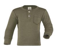 Engel - Baby Shirt mit Knopfleiste - Merinoshirt, Gr. 110-116, oliv (Olive)