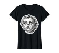 Engel Cherub Chicano Clown Tattoo Preisgünstiges Grafik-T-Shirt, Damen, Schwarz, S