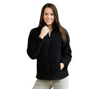 Engel Jacke Merino Wollfleece Damen schwarz melange - Größe 46/48
