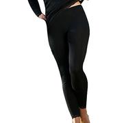 Engel Damen Leggings mit Spitze, Wolle Seide, Natur, Gr. 46/48