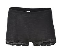 Engel Natur Damen Pants mit Spitze Merinounterwäsche Wolle/Seide Schwarz Gr. 38/40