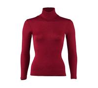 Engel, Damen Rollkragen Pullover, 70% Wolle (kbT), 30% Seide (38-40, Malve)