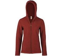 Engel Damen Women's Jacke mit Kapuze Wolljacke Rot 34/36
