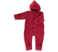 Engel Overall mit Kapuze, 100% Schurwolle Fleece, Natur, Gr. 50/56-86/92, 4 Farben (Jaspis, 74-80)