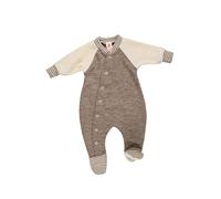Engel, Frühchen Baby Schlafanzug mit Fuß, 100% Wolle (kbT) (Walnuss Melange, 56)