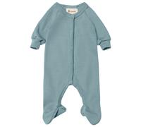 Engel Natur Baby Frühchen Schlafoverall mit Fuß Feinripp bergblau Gr. 44