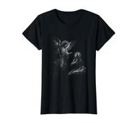 Engel Gabriel und Jungfrau Maria Verkündigungsszene Preisgünstiges Grafik-T-Shirt, Damen, Schwarz, S