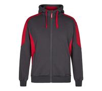 Engel Galaxy Sweatcardigan mit Kapuze, anthrazit grau/tomato red, Gr. M (Outdoorkleidung & Freizeitkleidung)