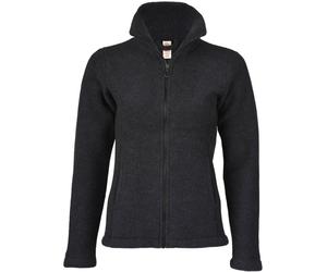 Engel Jacke Merino Wollfleece Damen schwarz melange - Größe 42/44