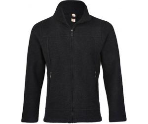 Engel Jacke Merino Wollfleece schwarz melange - Größe 58/60