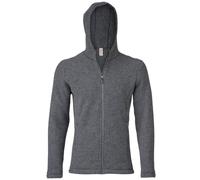 Engel Jacke mit Kapuze Merino Wollfleece schiefer - Größe 54/56