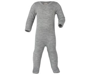 Engel - Kid's Schlafoverall mit Druckknöpfen - Overall, Gr. 50-56, grau (HellgrauMelange)
