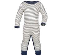 Engel - Kid's Schlafoverall mit Fuß-Umschlag - Overall, Gr. 50-56, grau (Natur/Marine)