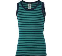 Engel Kinder Achselhemd/Trägerhemd, Wolle und Seide, Natur (140, Eisvogel/Marine)