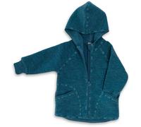 Engel - Baby-Jacke mit Kapuze und Reißverschluß - Wolljacke, Gr. 86-92, blau (PazifikMelange)