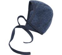 ENGEL Woll-Fleecemütze BONNET zum Binden in blau melange, Gr. 62/68, maedchen,junge