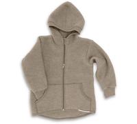 Engel - Kinder Kapuzenjacke Wollfleece - Wolljacke, Gr. 128, beige (WalnussMelange)