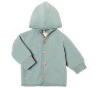 Engel - Kinder Kapuzenjacke mit Holzknöpfen - Wolljacke, Gr. 50-56, türkis (BergblauMelange)