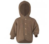 Engel Baby Jacke mit Kapuze Wollfleece (Walnuss Melange, 98-104)