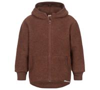 Engel - Kinder Kapuzenjacke Wollfleece - Wolljacke, Gr. 116, braun (ZimtMelange)