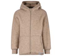 Engel - Kinder Kapuzenjacke Wollfleece - Wolljacke, Gr. 128, beige (WalnussMelange)