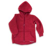 Engel - Kinder Kapuzenjacke Wollfleece - Wolljacke, Gr. 128, rot (JaspisMelange)