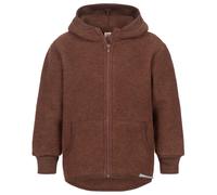 Engel - Kinder Kapuzenjacke Wollfleece - Wolljacke, Gr. 140, braun (ZimtMelange)