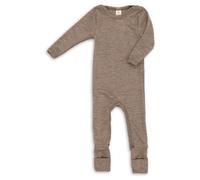 Engel - Kinder Schlafoverall mit Umschlägen an den Beinen - Overall, Gr. 50-56, braun (Walnuss)