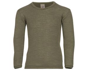 Engel - Kinder Unterhemd L/S - Merinounterwäsche, Gr. 152, oliv (Olive)