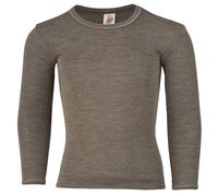Engel - Kinder Unterhemd L/S - Merinounterwäsche, Gr. 164, grau (Walnuss)