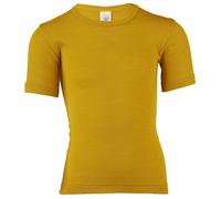 Engel - Kinder Unterhemd S/S - Merinounterwäsche, Gr. 92, gelb (Safran)