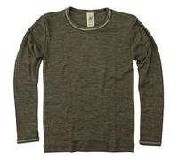 Engel, Kinderunterhemd langarm, Wolle Seide, Grösse 92 - 176, 6 Farben (152, Walnuss)