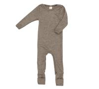 Engel, Leichter Schlafoverall Mit Umschlagbündchen, 70% Wolle (Merino, kbT), 30% Seide (DE/NL/SE/PL, Numerisch, 62, 68, Walnuss)