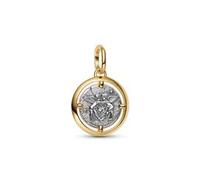 Engel Medaillon-Charm Talisman, vergoldet, 925er Silber